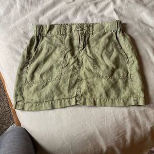 Army green Linen Michael Stars mini skirt
